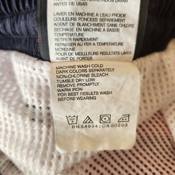 VTG SPEEDO Swim Trunks Men's XL Swimsuit Swimming Red White Board Shorts Nwot - Picture 6 of 9